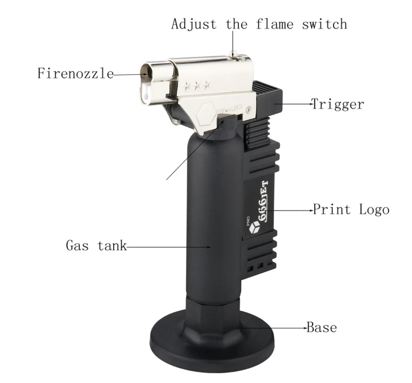 

Classic Safty Lock Jet Flame Gun Dental Factory Heating Light Gun for Dental Lab Welding Butane Gas Torch Lighter Flame Gun