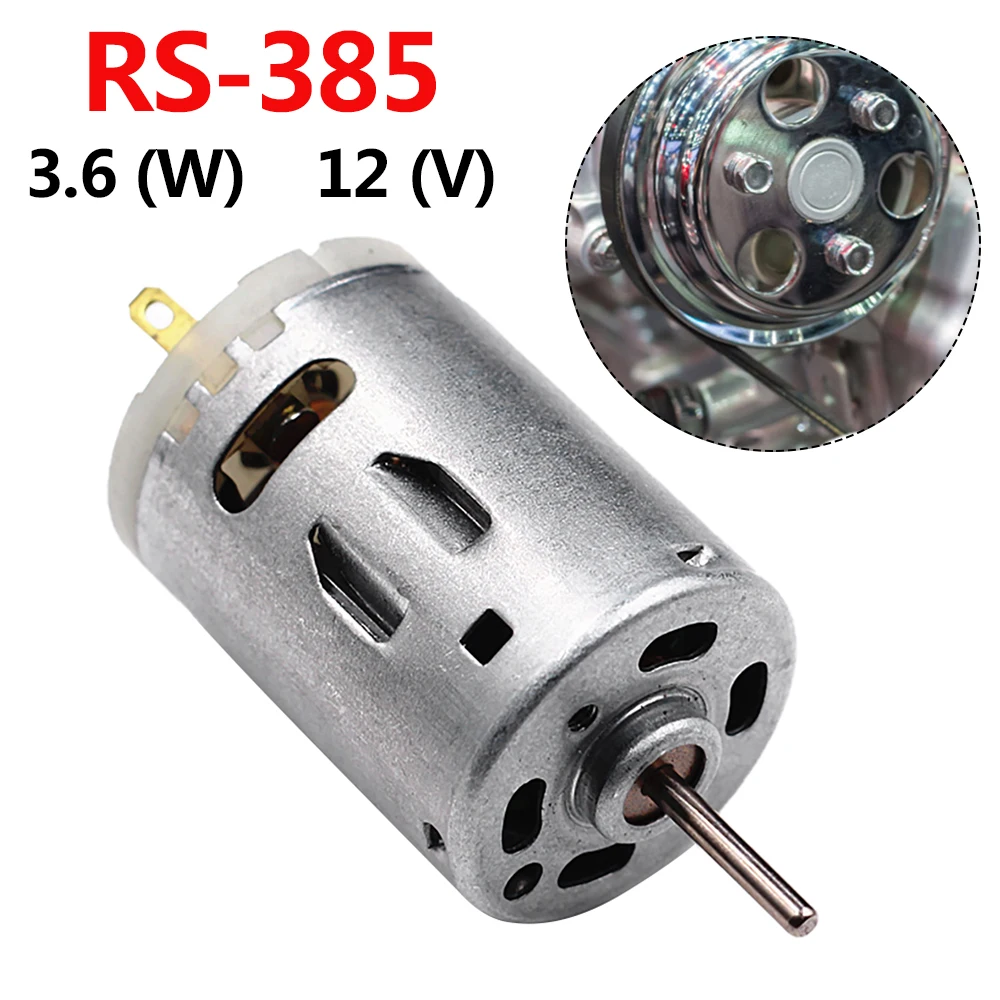 RS-385 12V Brush DC Motor High Speed Micro DC Motor Brushed Metal Stainless Steel Gear Motor For Electric Appliance Tools Parts