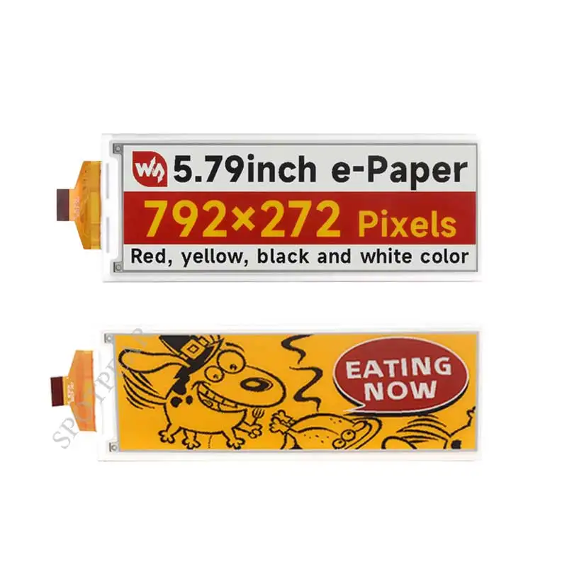 

Red-Yellow-Black-White display 5.79inch e Paper Ink (G) 792x272 For Arduino /Raspberry Pi /Jetson /STM32