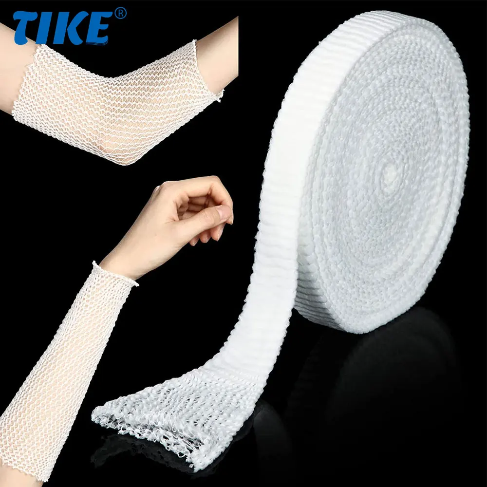 1 Roll Net Tubular Bandage Elastic Mesh Tubing Breathable Fix Net Bandage Retainer Stretch Tube Bandages for Wrist Forearm Elbow