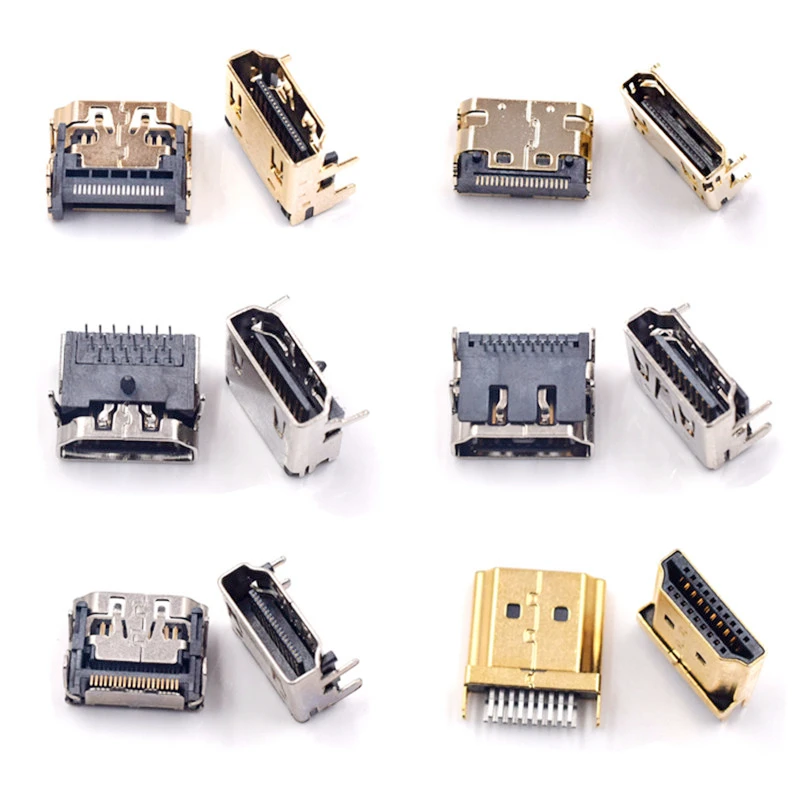 5/10Pcs 19Pin SMD HDMI Socket Vertical Right Angle HD Interface Surface Mount PCB Receptacle Connector for Repair
