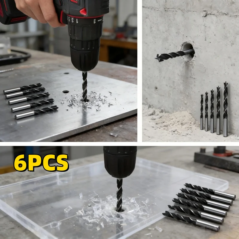 6Pcs Woodworking Dr…