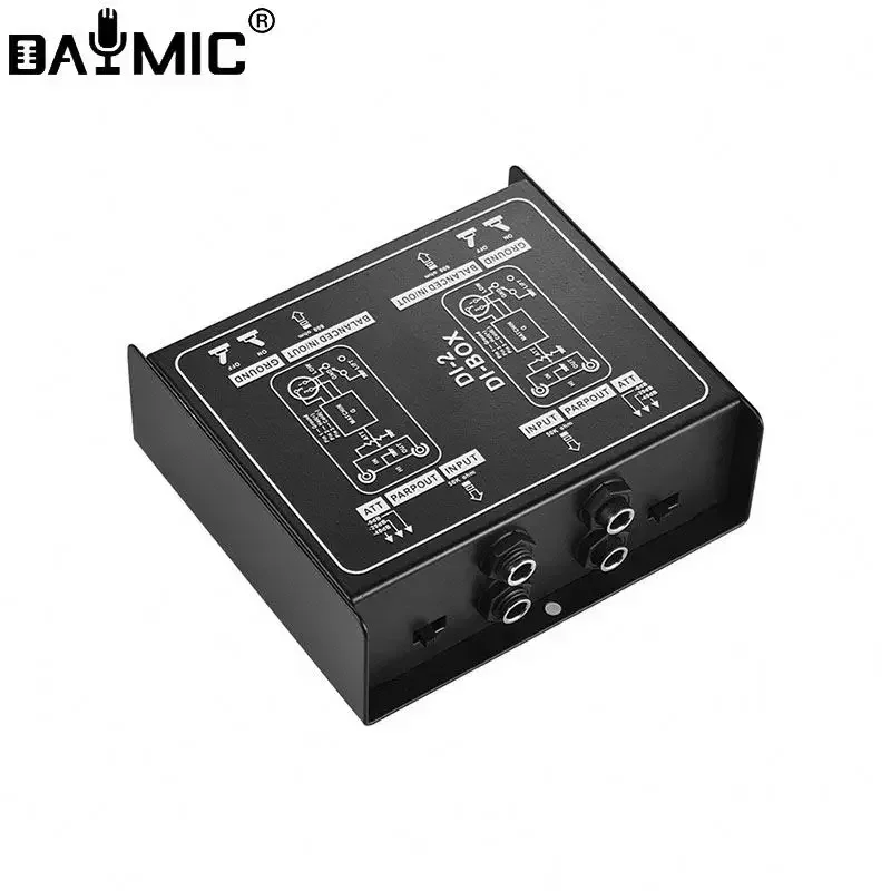 DI2 2 channel Audio Active DI Box Passive DIRECT BOX mini Injection Audio Converter DB 02 Music Equipment For Live Show