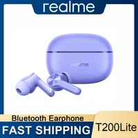 Realme Buds T200 Lite auriculares inalámbricos verdaderos AI llamada reducción de ruido auriculares Bluetooth 5,4 estéreo HiFi auriculares para ciclismo 600mAh