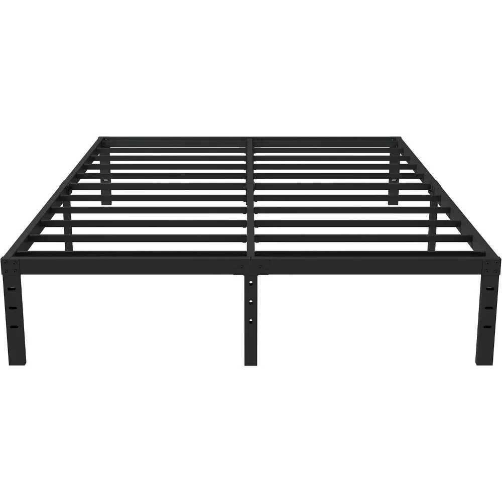 

16 Inch Bed Frame No Box Spring Required, Metal Platform Bed Frames with 14 Inch Storage, 3,500 lbs Heavy Duty