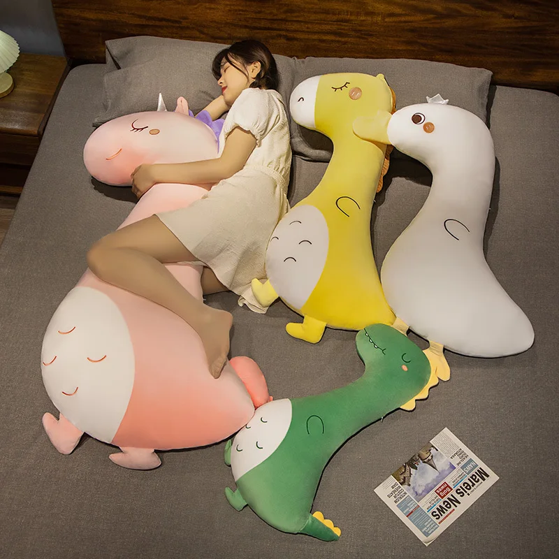 

Giant Kawaii Animals Plush Pillow Cuddly Squishy Dinosaur Unicorn Deer Goose Stuffed Animal Sofa Cushion Soft Kids Plushies Toys