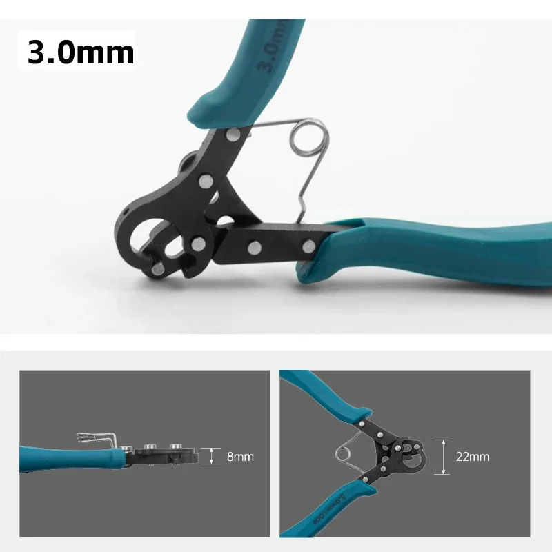 1,5/2,25/3mm Reparatur Schmuck Machen Werkzeug Reparatur Draht Roll Zangen Handwerk Schmuck Machen Runde Nase Zange für Draht Ring Verpackung – Detail 10