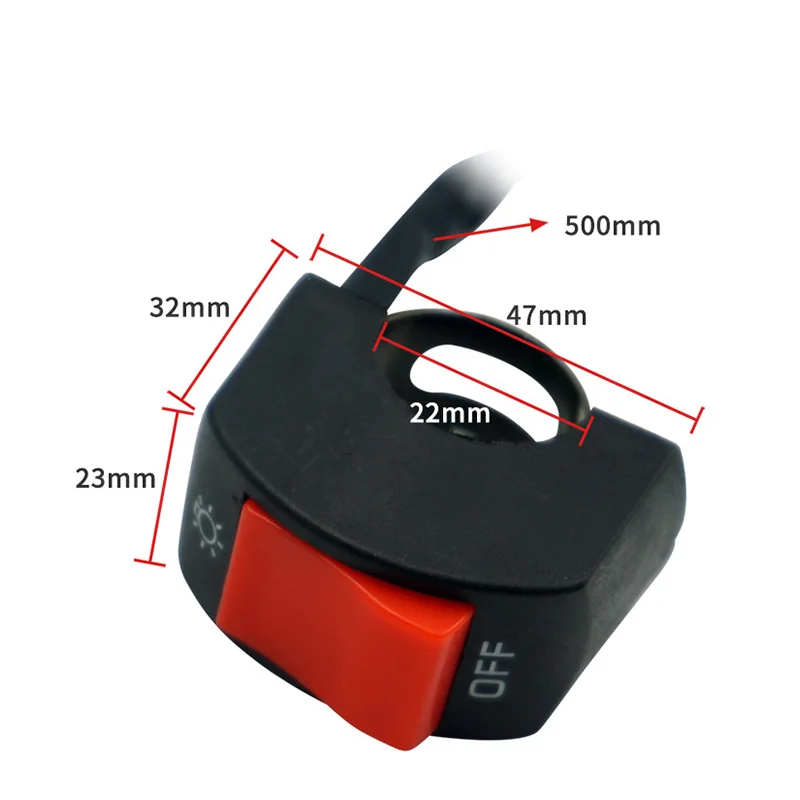 12V 7/8" Universal Motorcycle On/Off Switch Waterproof Motorcycle Scooter Second-line Headlight Handlebar Switch Moto Accessorie image 4