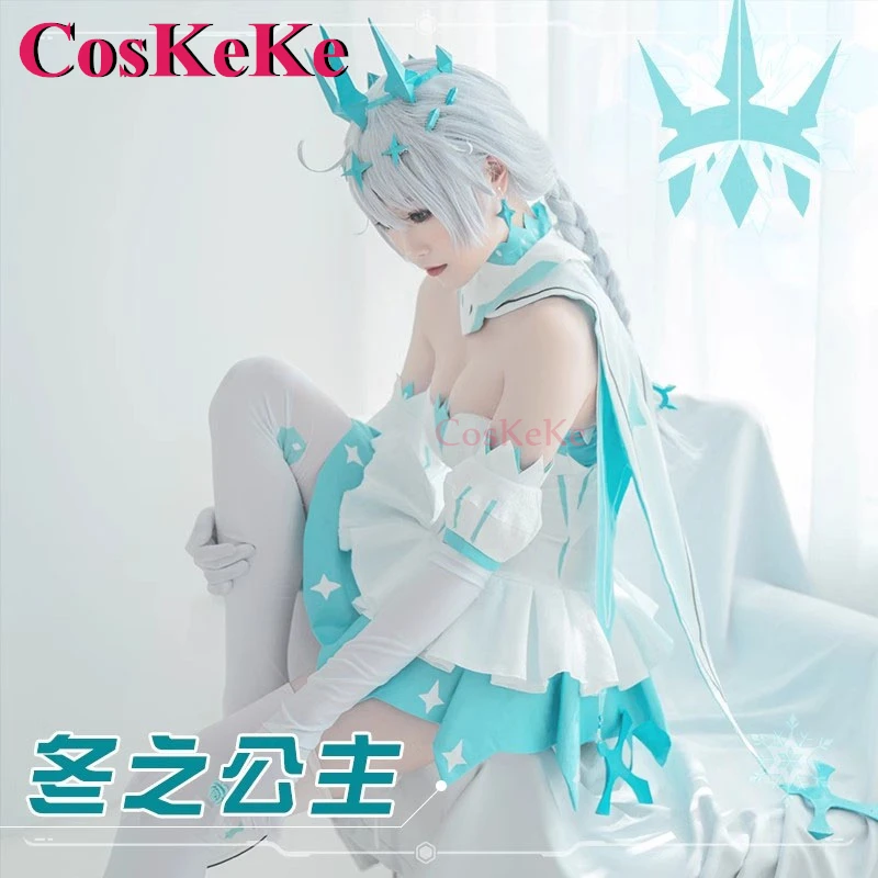 CosKeKe Kiana Kaslana Cosplay Game Honkai Impact 3 Costume Princess Of The East Sweet Elegant Formal Dress Role Play Clothing