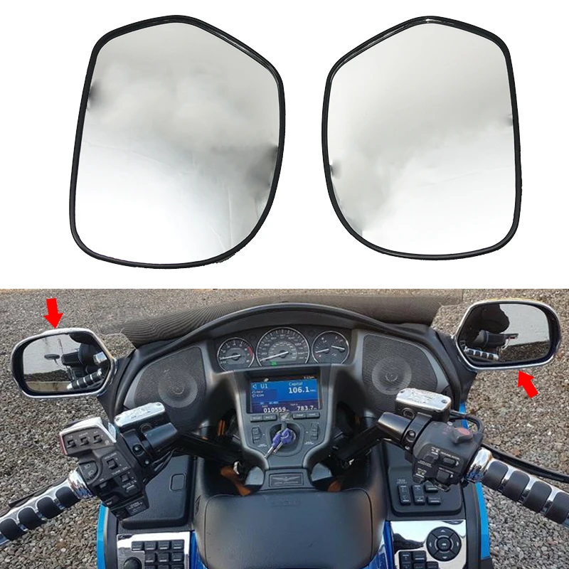 

Left&Right Side Clear Rear View Mirrors Glass For Honda Gold Wing 1800 GL 1800 2001-2012 F6B 2013-2016 2015