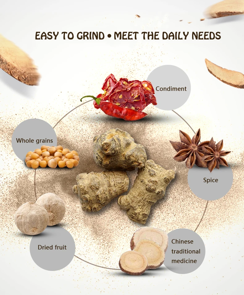 Маленькая многофункциональная пищевая мельница, шлифовальный станок, домашняя портативная мельница из нержавеющей стали, 200 г, мельница для трав, орехов, кафе