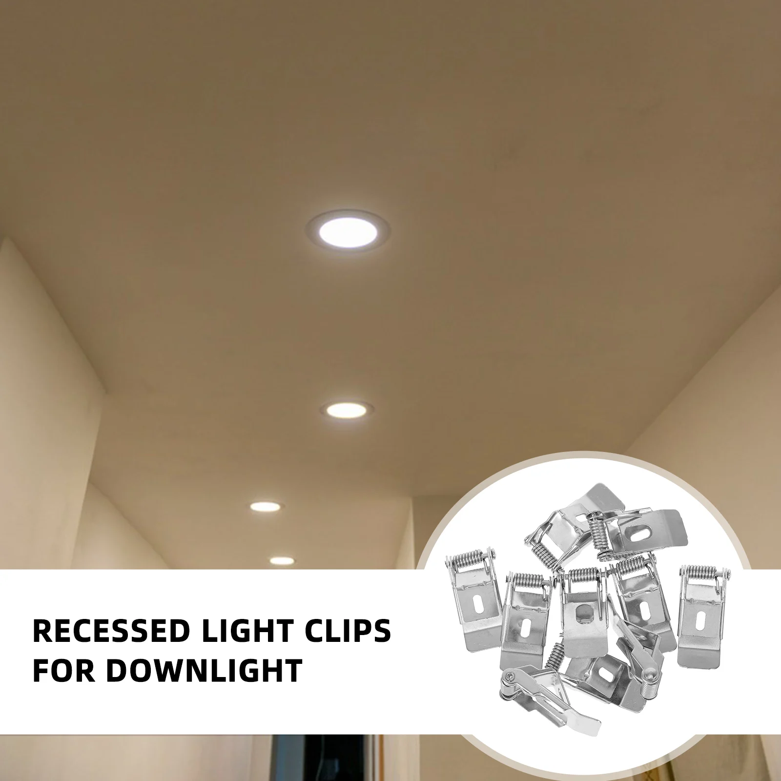 10Pcs Metal Spring Clips for Recessed Lighting Secure Downlight Retrofit Light Clips LED Panel Lamp Accessories