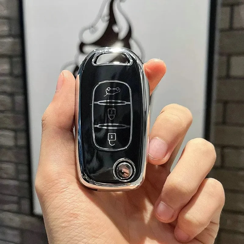 

TPU Car Flip Key Case Cover Shell For Renault Kwid 2023 Kadjar Captur Megane Sandero Stepway Logan Clio 5 2022 Arkana 2020 2021