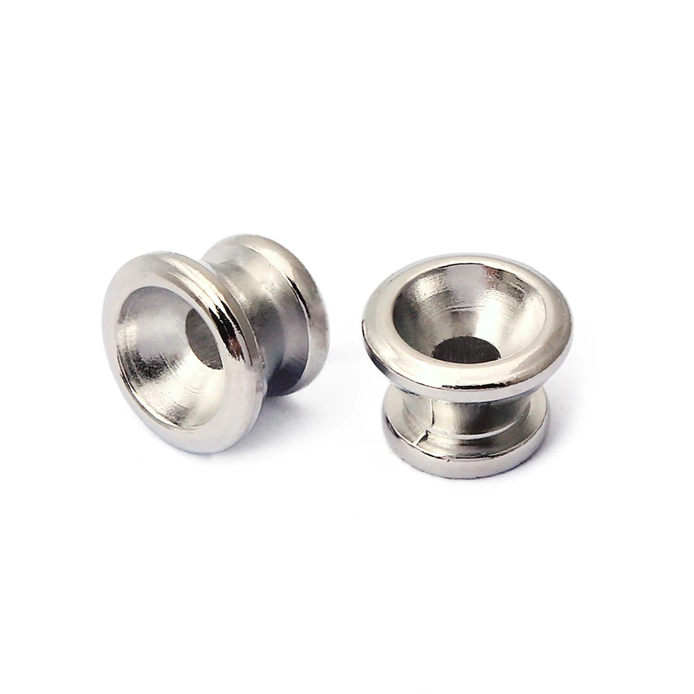 

2 Pcs Tail Nail Acoustic Guitar Parts Metal Strap Lock for Electric Locks Button