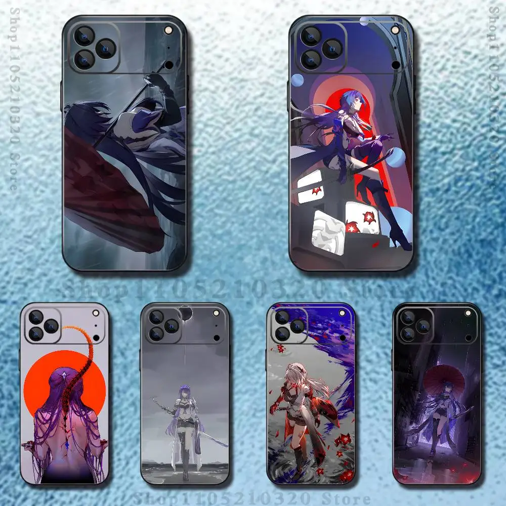 

A-Acheron HSR Phone Case For iPhone 17,16,15,14,13,12,11 ,Pro Max,XS,X,XR,SE,Mini,8,7,Soft Silicone Black Cover