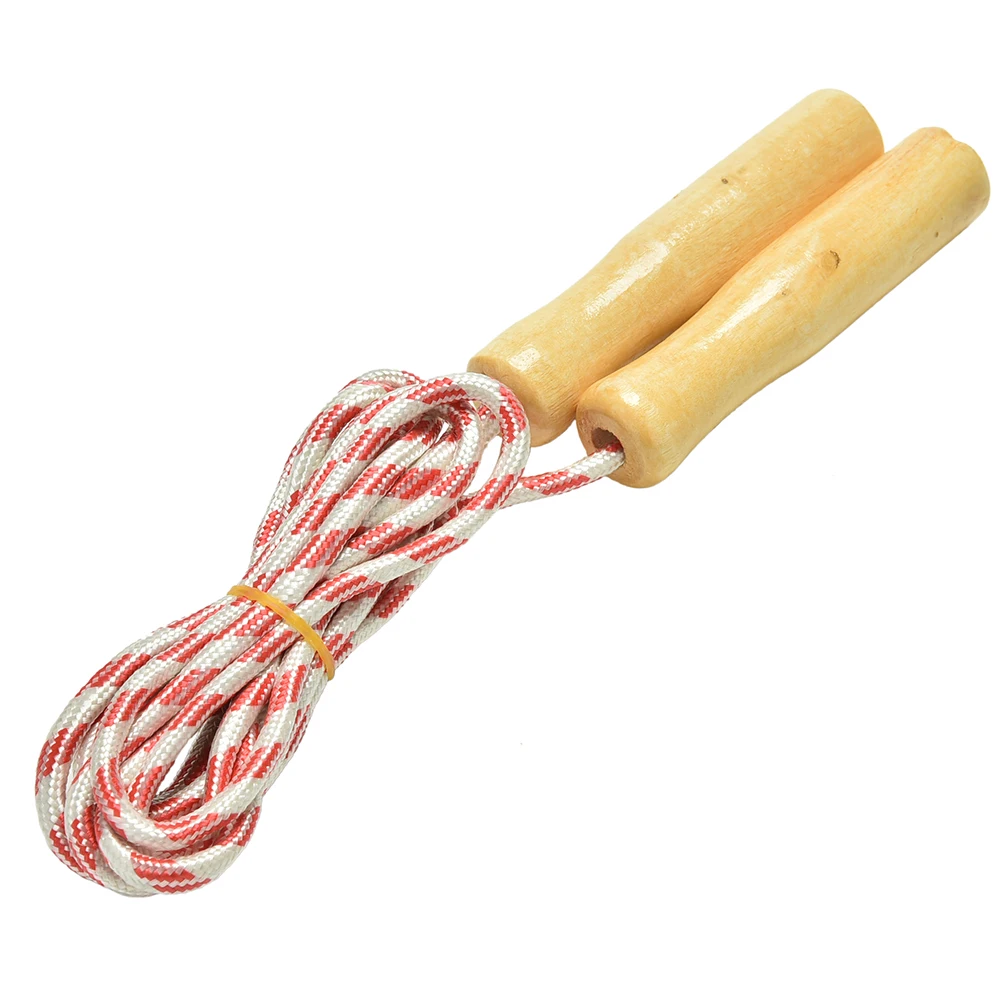 2.4M Kids Child Skipping Rope Wooden Handle Jump Play Sport Exercise Workout Toy