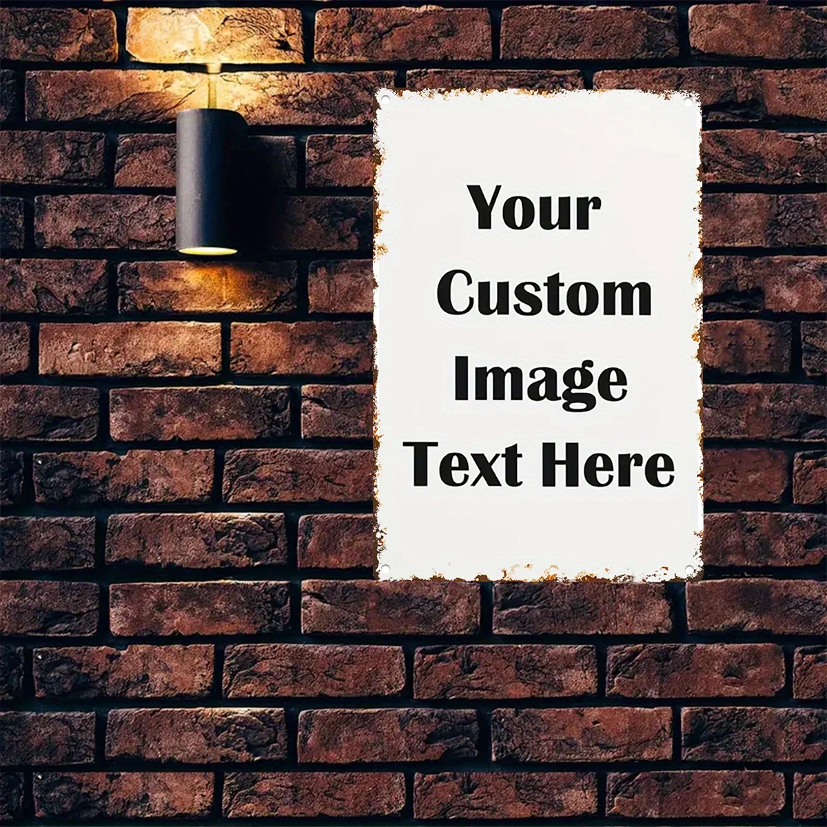 Custom Image/Text Metal Tin Si - Vintage Collectible Plates ulasan dan harga