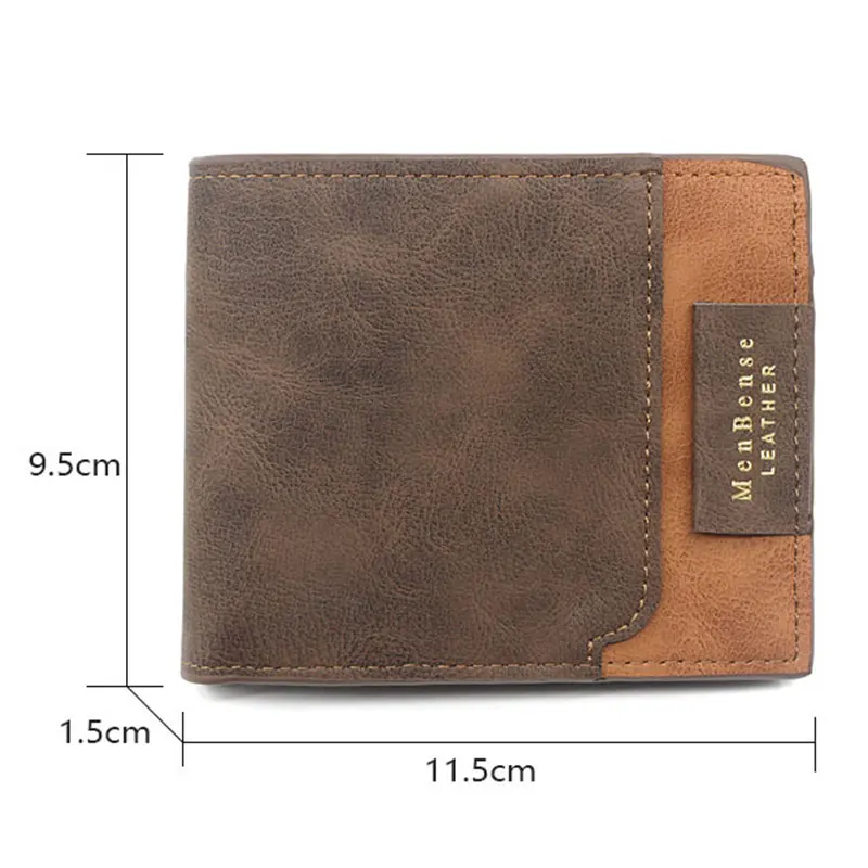 New Men Wallets Small Short Card Holder Zipper Male Purses Classic Coin Pocket Photo Holder Men's Wallet Money Clips