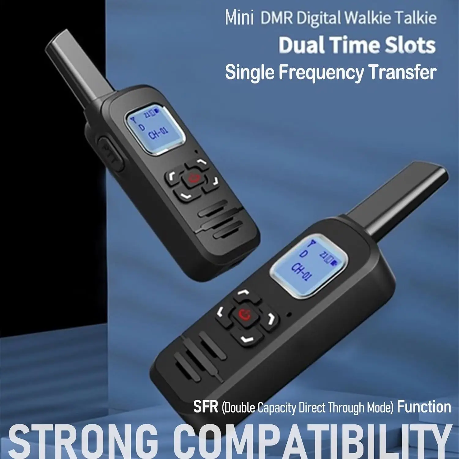 DMR  Digital Walkie Talkie Dual Mode Analog Two Way Radio  Dual Time Slot Tier 1+2 Ham Radio