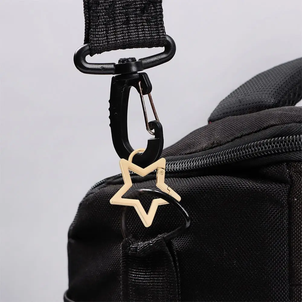 Zinc Alloy Plated Gate Spring Buckles Clips Carabiner Purses Handbags Star Shape Push Trigger Snap Hooks Outdoor Carabiner Tools