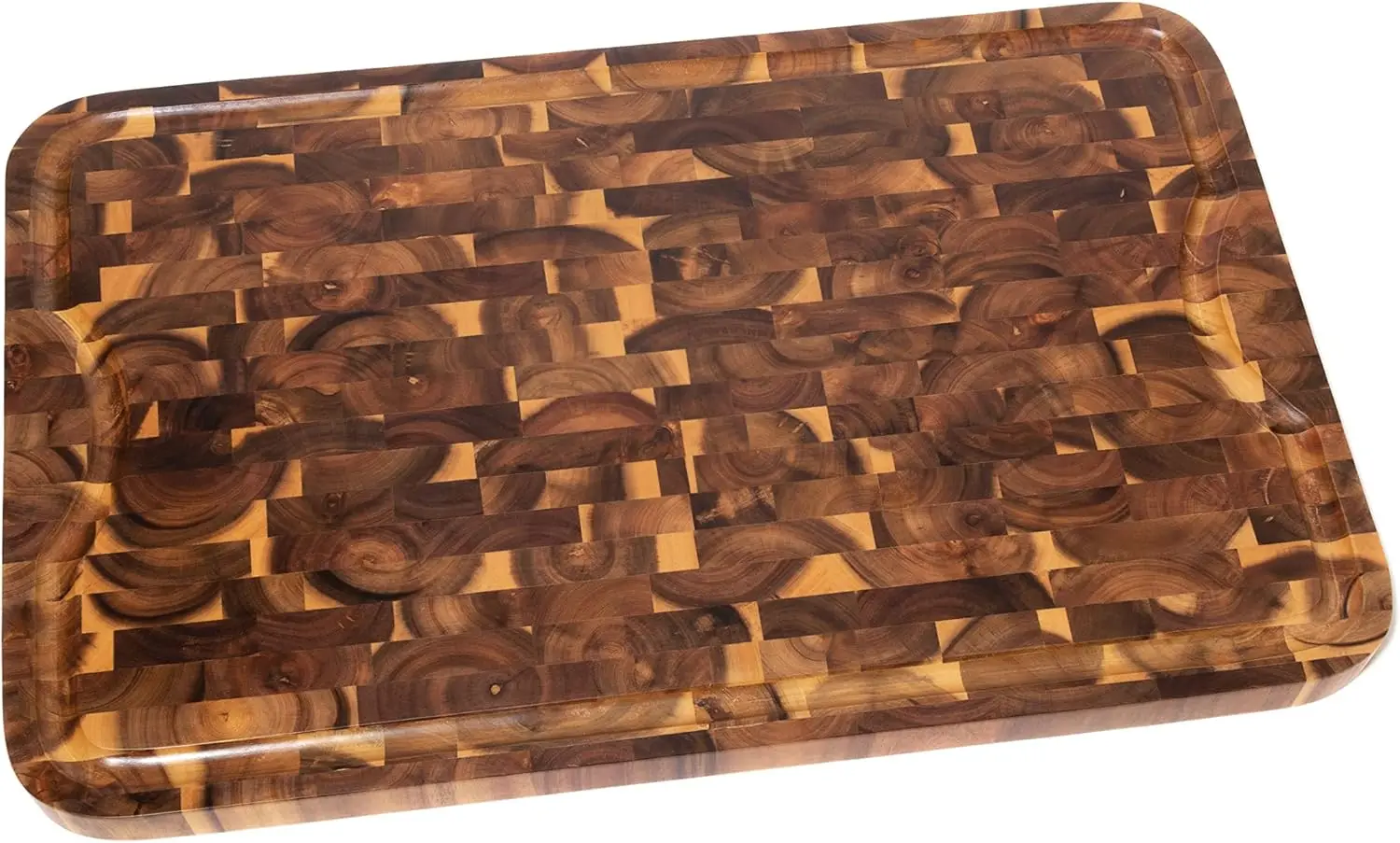 

1260 Acacia Supreme End Grain Cutting and Carving Board with Juice Groove, 24" x 16" x 1"