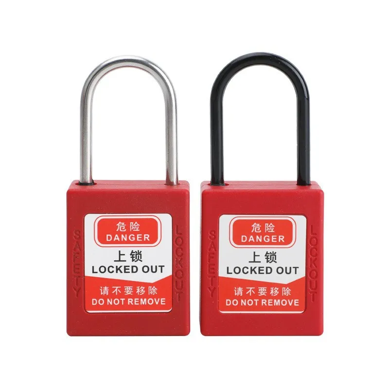 KS Electric Industrial Security Padlock Loto ABS Red Color 38mm Nylon/steel Safety Padlock lock out tag out manufacture Supplies