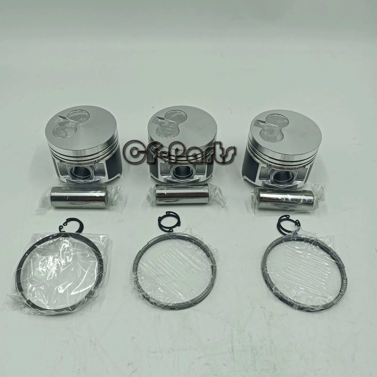 Picture 5: New 3 Sets STD Piston Kit with Ring 119717-22080 Fit for Yanmar 3TNV76 Engine 76MM