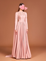 Oisslec Dress Elegant Vintage Sweet Pink Applique A-Line Ruffle Customize Formal Occasion Prom Dress Evening Party Gowns