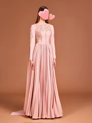 Oisslec Dress Elegant Vintage Sweet Pink Applique A-Line Ruffle Customize Formal Occasion Prom Dress Evening Party Gowns