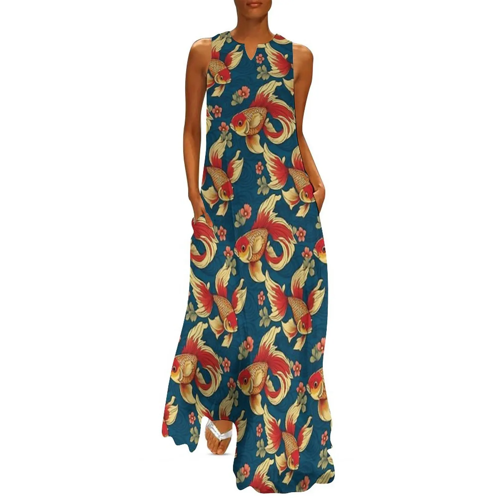 

goldfish Long Dress luxury dress sexy dress Aesthetic clothing summer