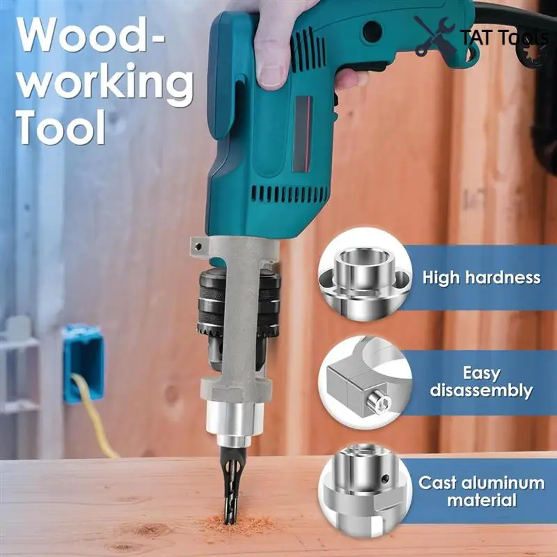 

Square Hole Drill Bit Adaptor Square Hole Drill Bit Adapter Power Tool Accessory For Woodworking