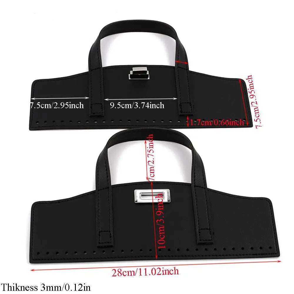 구멍이 있는 가죽 크로셰 가방 핸들, 뜨게 가방 부품 액세서리, DIY 어깨 핸드백 스트랩, 뜨게 가방, 1 세트, 신제품