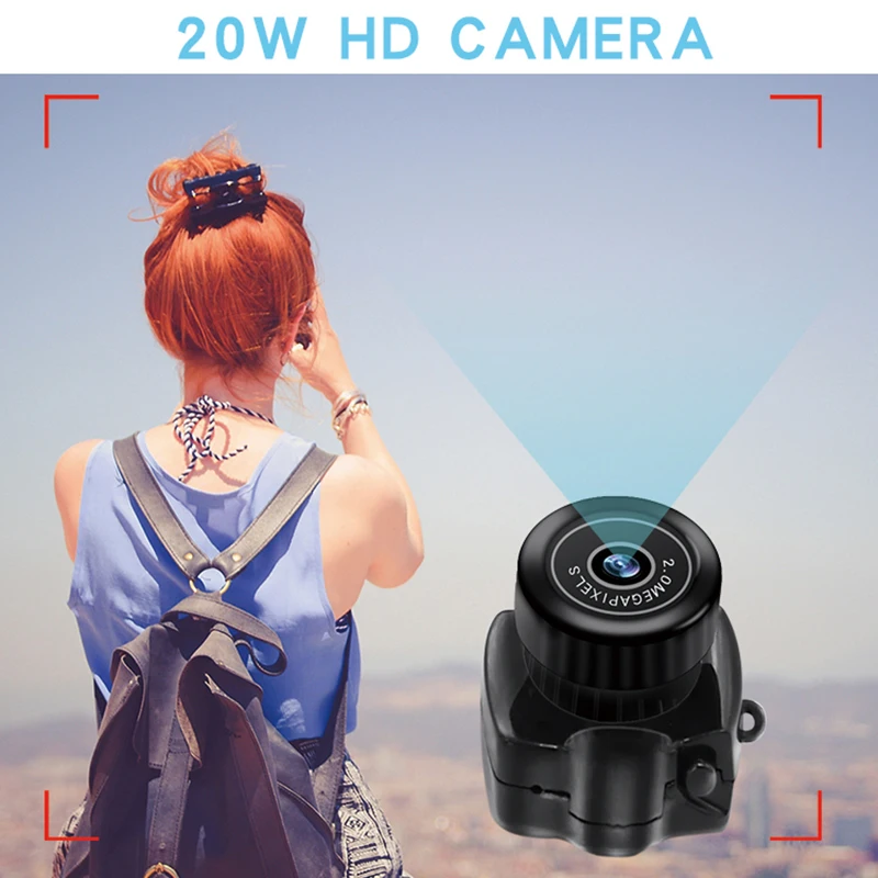 소형 카메라 HD 비디오 오디오 녹음기 자동차 스포츠 마이크로 캠 웹캠, 마이크 Y2000 캠코더, 소형 DV DVR 보안 보모