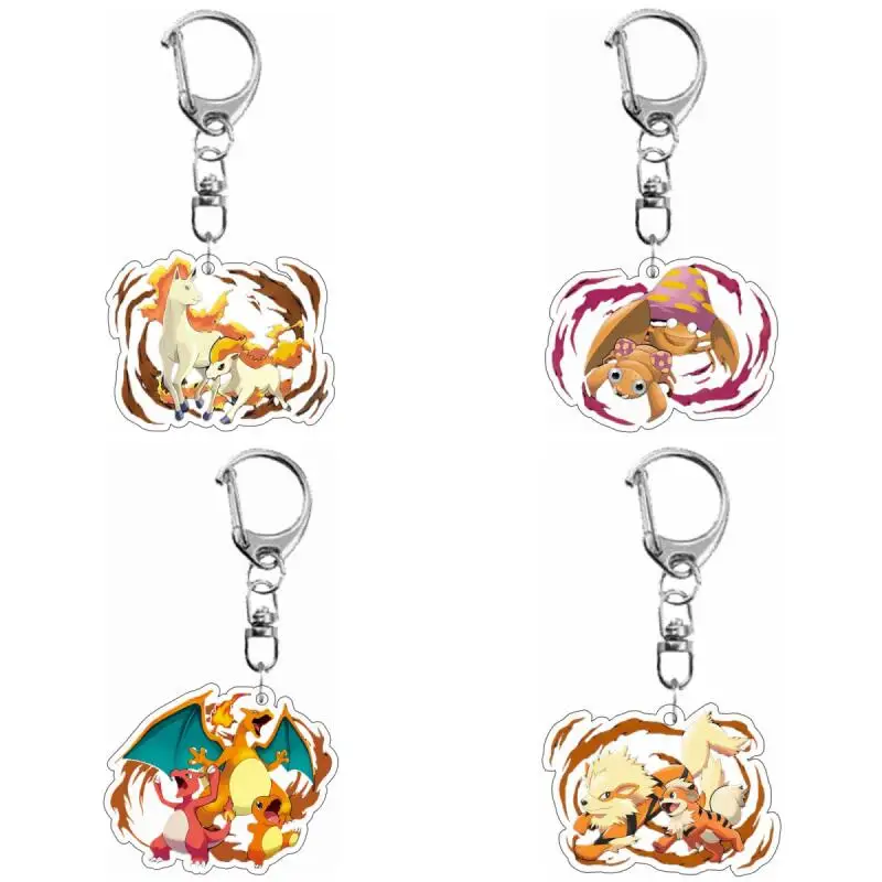 

Anime Cartoons Acrylic Keychain for Dragonite Charizard Acrylic Key Chain Pendant Acrylic Key Buckle Backpack Pendant Toy Gifts