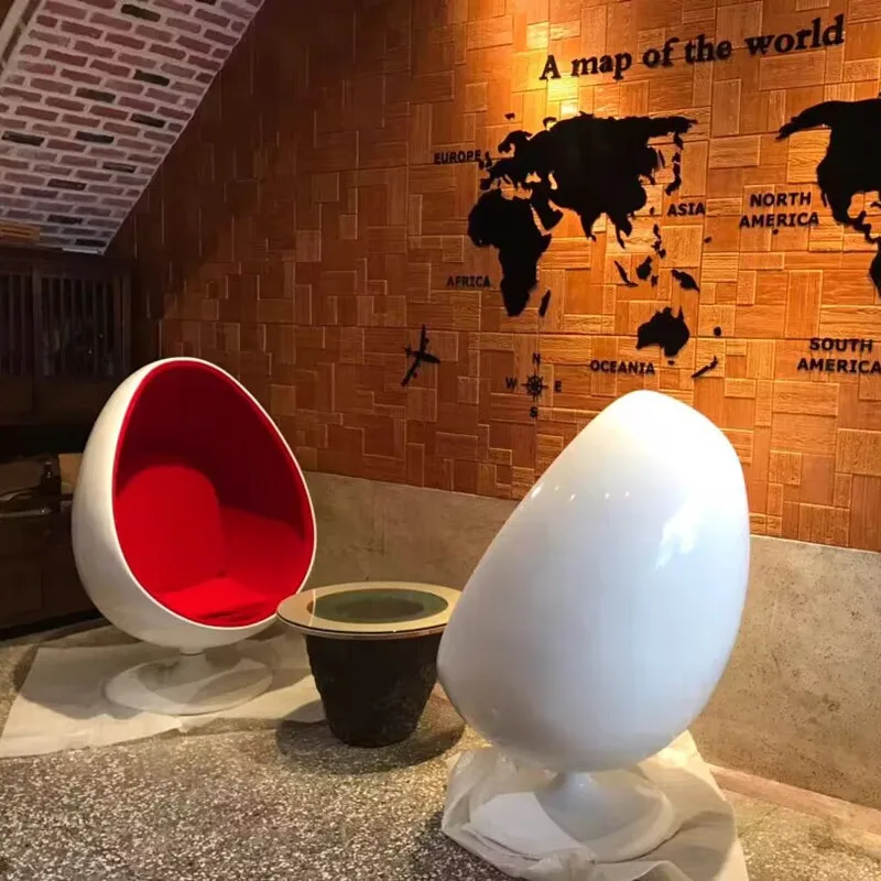 

GY Nordic Living Room Single FRP Egg Chair FRP Shopping Mall Personality Pointed Ball round Leisure Creative Massage Armchair
