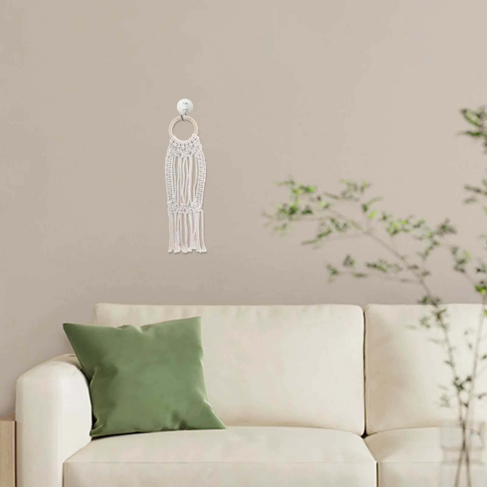 

Woven Tapestry Wall Hanging Decor Cotton Rope Tassel Vertical Pendant for Bedroom Living Room Nordic Bohemia Style Macrame Wall