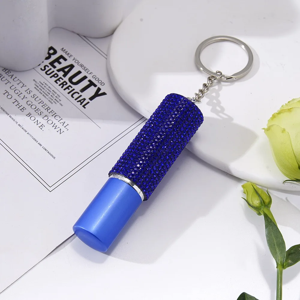 Portable 5ml Spray Bottle Keychain Empty Crystal Perfume Bottle Mini Reusable Key Ring Keychain Accessories