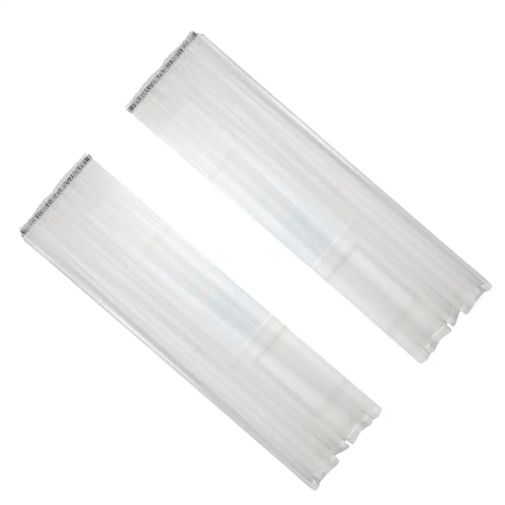 

2 Pcs Gauze Curtains Long Voile Sheer Window Drapes Home Decorative Room Tulle Thin Curtains Bedroom Living Kids Nursery