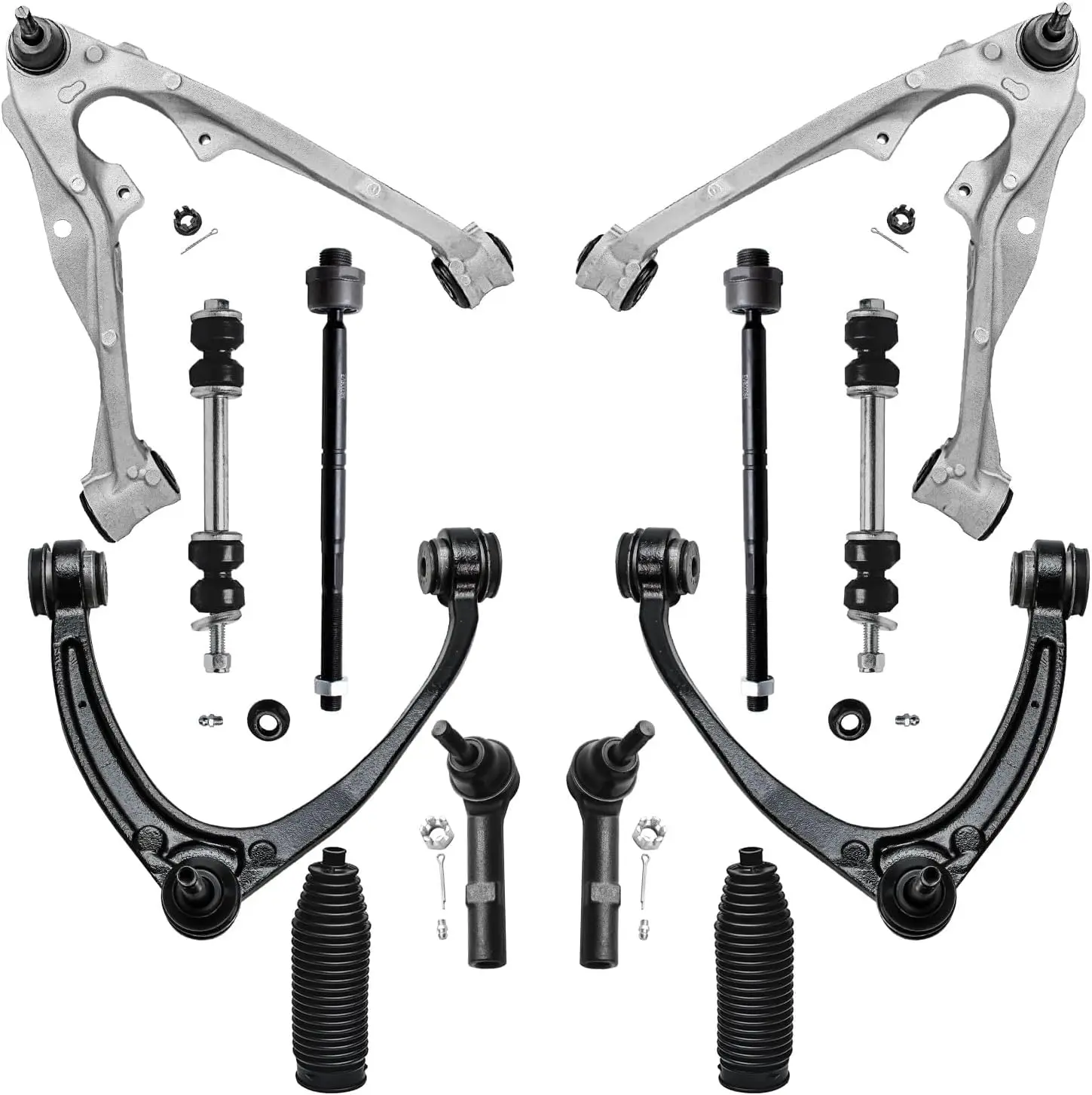 12-Piece Front End Control Arms Kit for 2007-2013 1500 Series Trucks, Complete Suspension and Steering Replacement Set