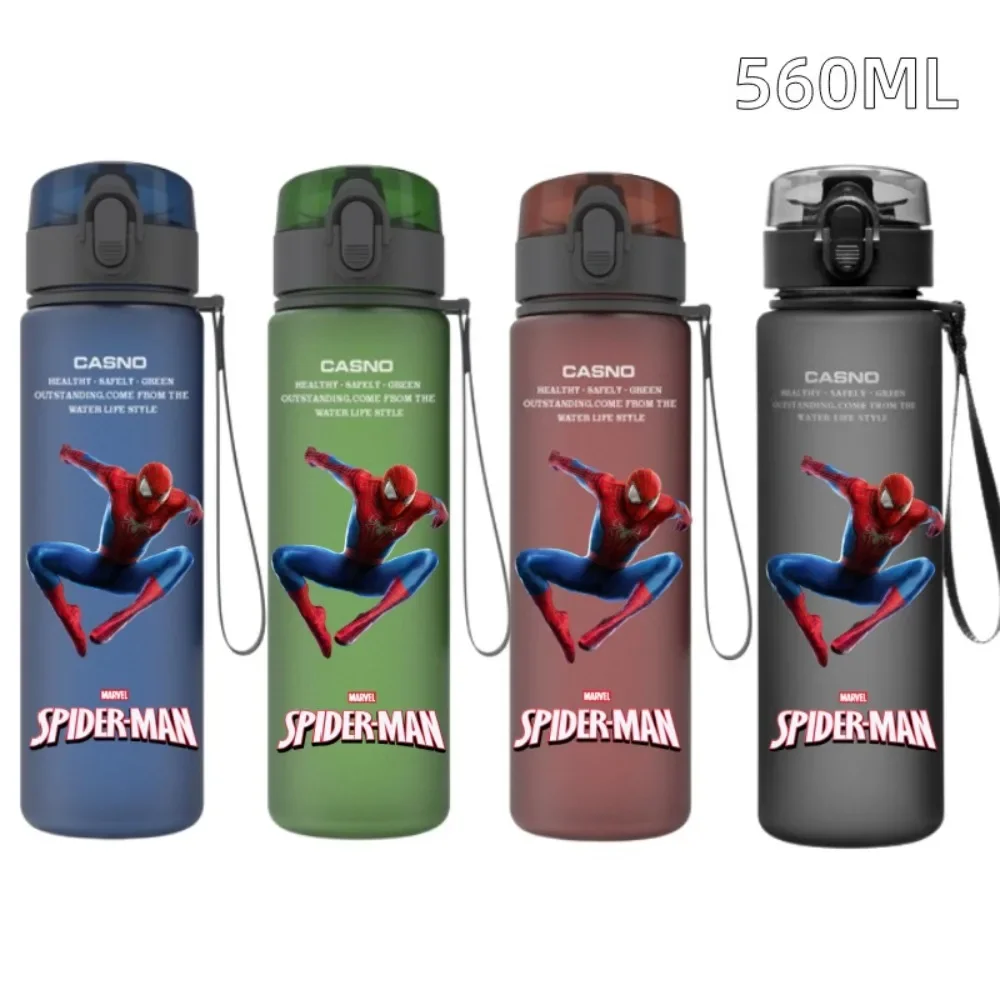 Spider Man Cup Portable Plastic Outdoor Sports Water Bottle Drinking Water Cup Hiking Water Cup Large Capacity 560ML Best Gift