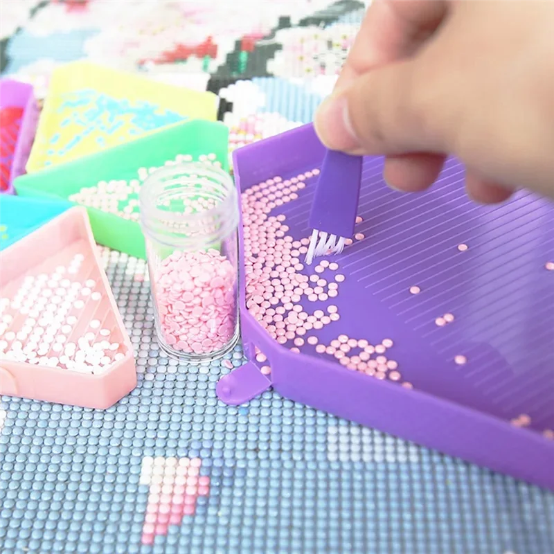 6 شبكة لوحة الماس اللوحة صينية أطقم مسدس سعة كبيرة الحفر لوحة الماس اللوحة القلم الفن عبر غرزة