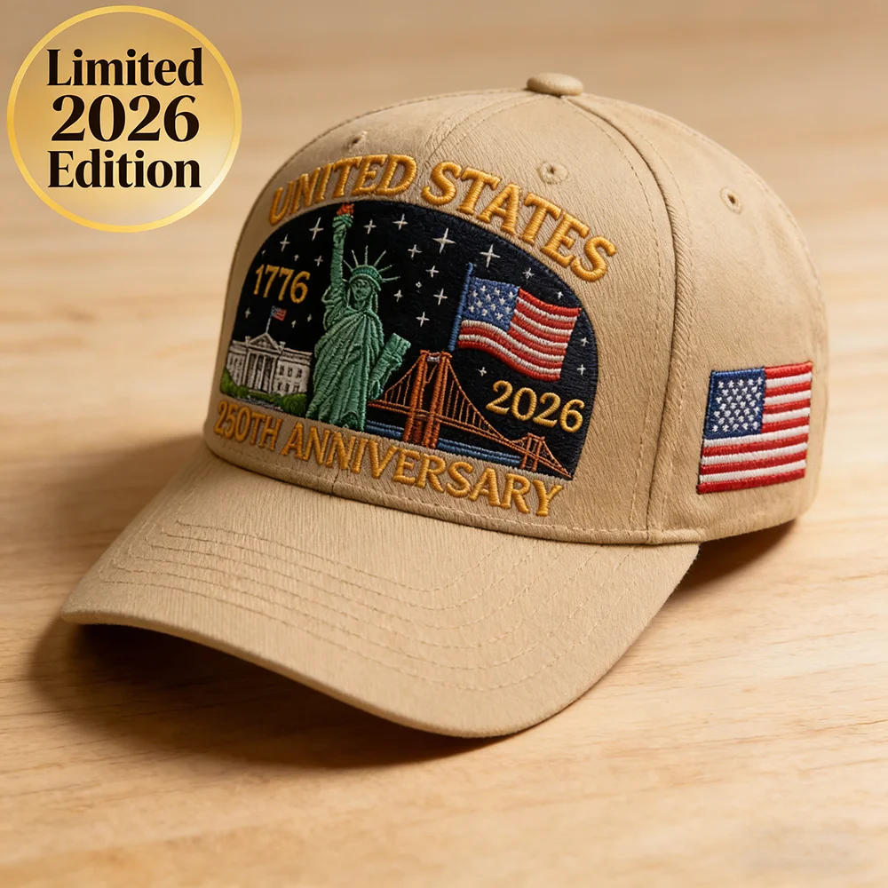 Vintage USA 250 Years Commemorative Hat | Embroidered Statue of Liberty Flag Cap | Casual Summer Patriotic Baseball Hat