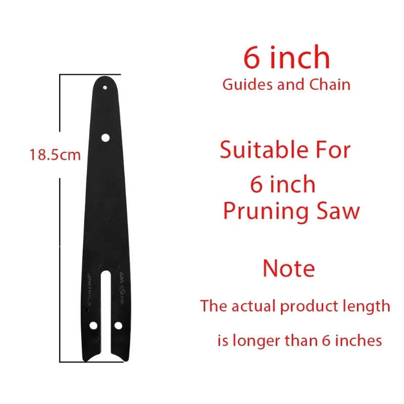 6 Inch Mini Chainsaw Guide Plate Replacement Guide Bar for 6Inch Electric Chainsaw Handheld Portable Cordless Chainsaw