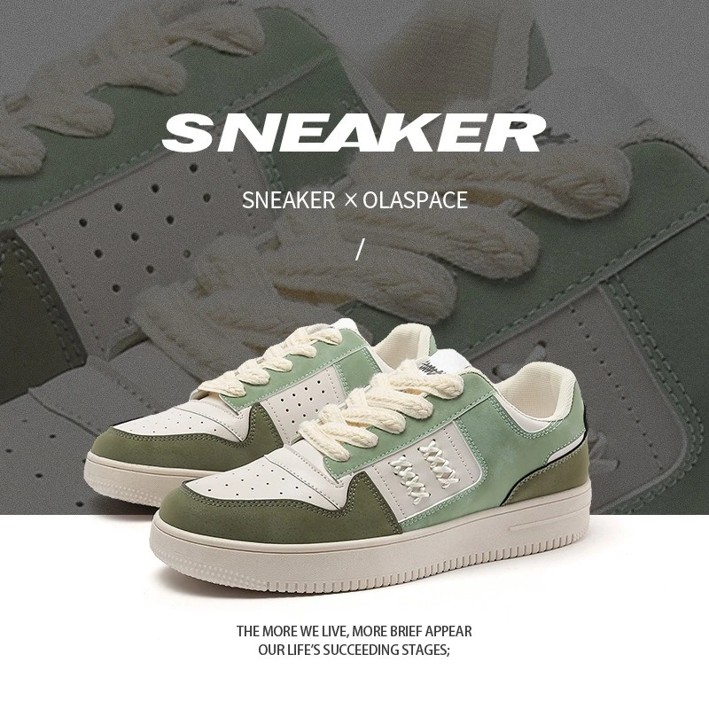 Men's White Vulcanized Shoes Spring Autumn Fashion Casual Sneakers Thick Bottom Non-Slip Outdoor Running Shoes Zapatillas Hombre