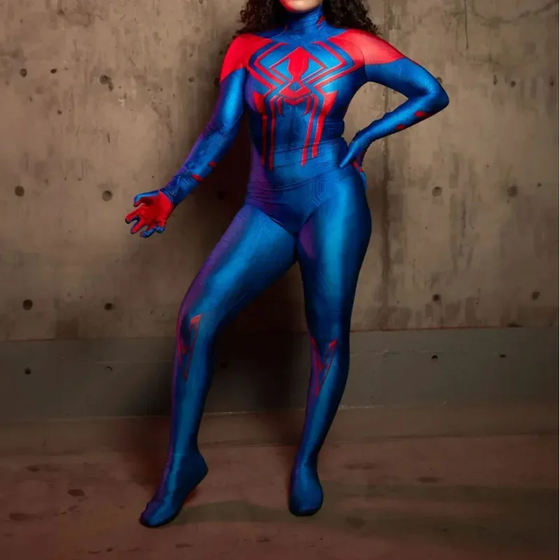 

Женский костюм Spidercosplay 2099, взрослые, дети, девочки, женщины, супергерой, Zentai, облегающий костюм на Хэллоуин, комбинезон без маски