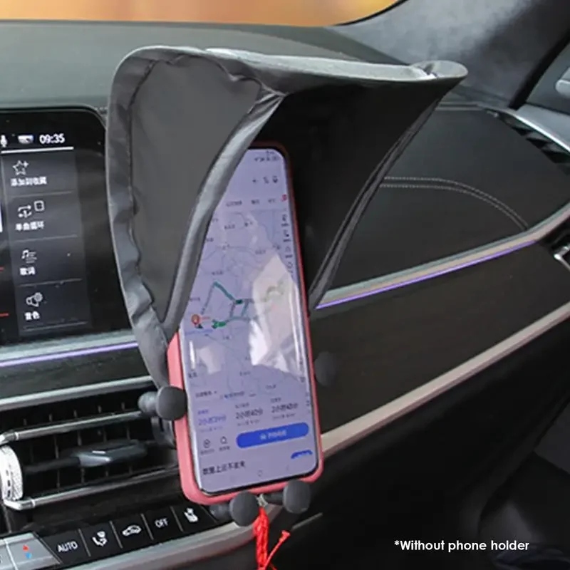 

Phone Sun Shade for Car Motorcycle Phone Glare Shield UV Blocking Phone Holder Glare Blocking Phone Stand Interior Accessories