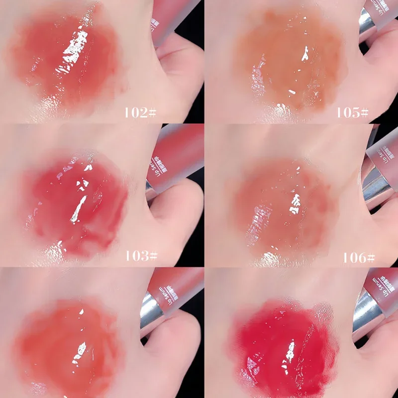 Gelee Lip gloss Spiegel Wasser flüssiger Lippenstift feuchtigkeit spendend dauerhafte Antihaft-Tasse Lippen Glasur wasserdichte Frauen Lippen Make-up Kosmetik