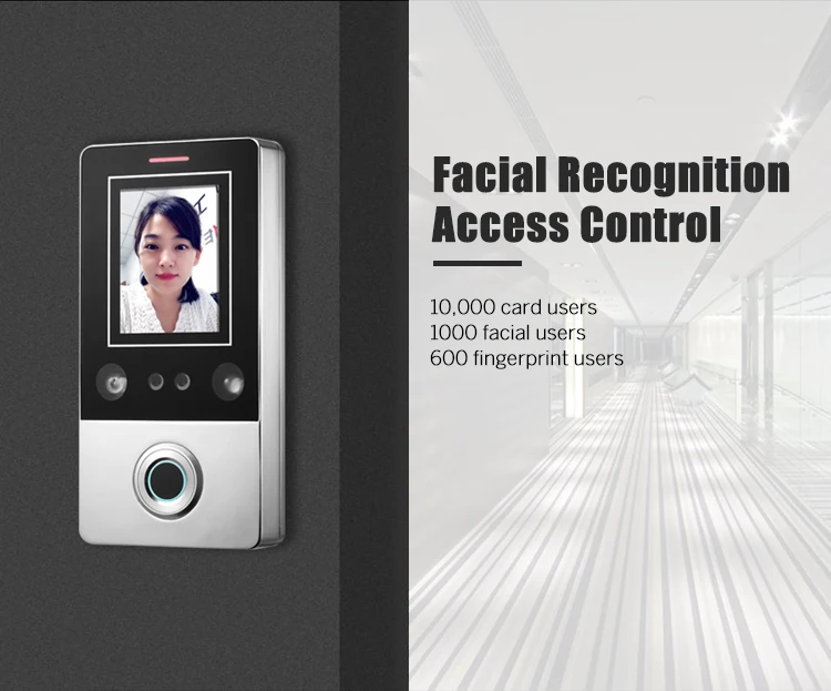 New Release Face Recognition Access Control, Não Touch Porta Opener, Fingerprint Reader, CF1