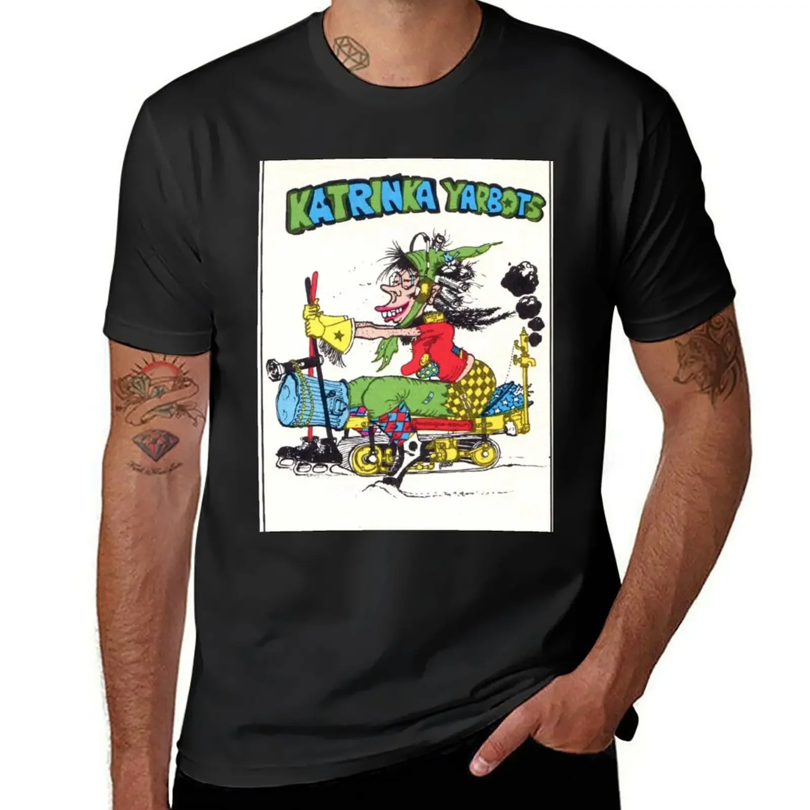 SNOW Sports Magazine Snowmobile 1971 Art Print Katrinka Yarbots T-Shirt heavyweights vintage T-shirts for men cotton