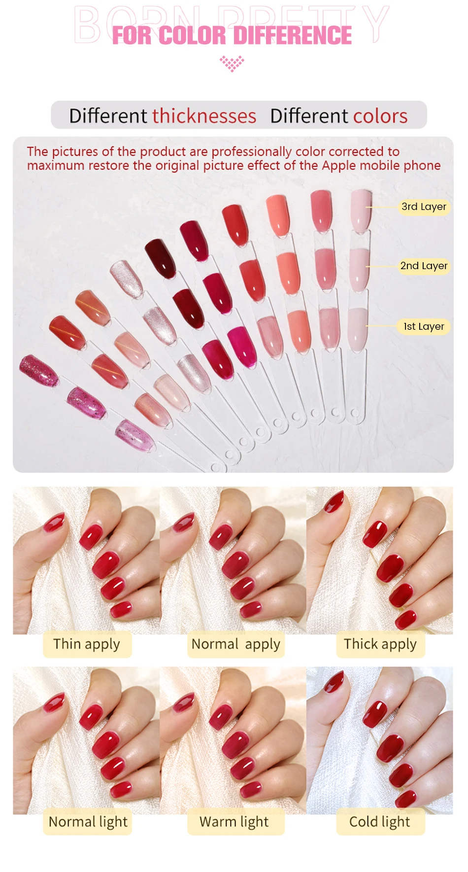 BORN PRETTY Nagelfolien-Gel 10ML Folien-Transfer-Gel für Nagelaufkleber Rosen-Blumen-Designs Florale Hochzeits-Sommer-Nagelgestaltung – Detail 8